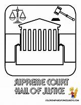 Coloring Court Supreme Building sketch template