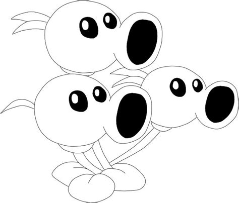peashooter coloring pages imagui