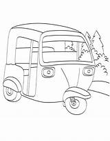 Auto Rickshaw Coloring Brand Pages Kids sketch template