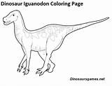 Dinosaur Iguanodon sketch template