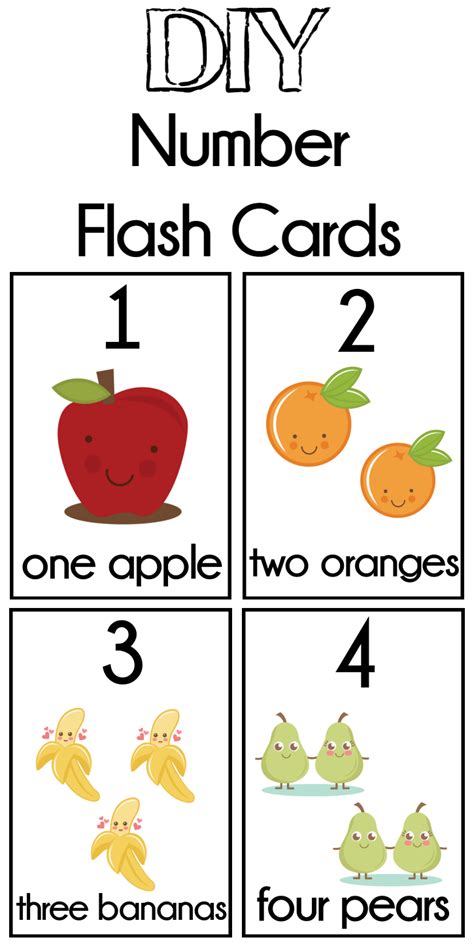 diy number flash cards  printable extreme couponing mom