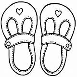 Shoes Baby Clipart Shoe Coloring Booties Drawing Girl Slippers Rubber Hobbycraft Pages Cliparts Template Clip Kids Girls Stamp Tennis Outline sketch template
