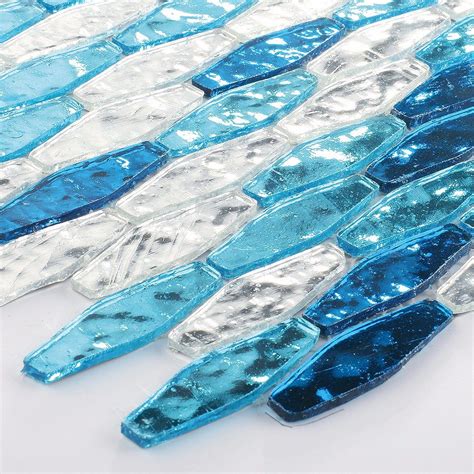 Blue Glass Backsplash Tile Tst Crystal Glass Tiles Blue