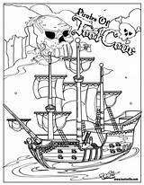 Pirate Coloring Ship Pages Pirates Color Print Printable Halloween Sheets Pittsburgh Visit Click Popular sketch template