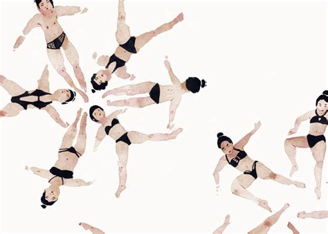 jeannie phan illustrations synchronized swimming