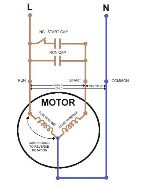 single phase capacitor wiring diagram diagrams schematics  fancy motor run