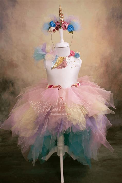 unicorn birthday dress unicorn rainbow dress  girls ball etsy
