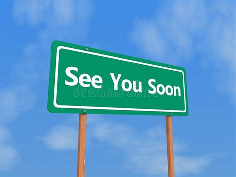 See You Soon Sign Stock Illustration Illustration Of
