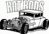 Coloring Rod Hot Pages Rat Printable Clipart Book Ratrod Cars Rods Old Cartoon Print Clip Coloringhome sketch template