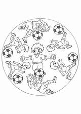 Mandala Coloriage Voetbal Mewarn11 Associée Wk Maillot sketch template