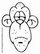 Monkey Coloring Worksheets Mask Pages Masks Described Colored Above Need Before Used These Made But Printable sketch template