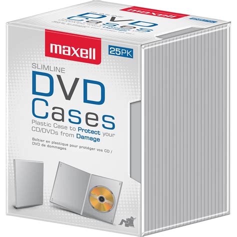 maxell slim dvd video cases clear  pack  bh photo