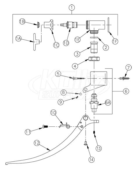 zurn flush valve parts diagram
