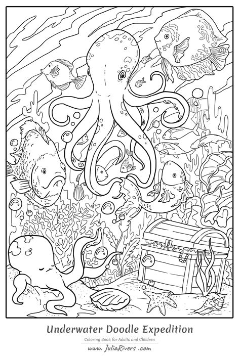 octopus coloring pages  adults