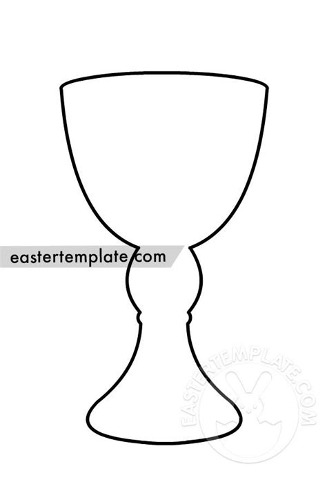 printable chalice shape easter template