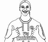 Ibrahimovic Zlatan Coloring Pages Striker Ibrahimović Soccer Players Great Choose Board sketch template