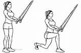 Lunges Trx Reverse Exercise Workoutlabs sketch template