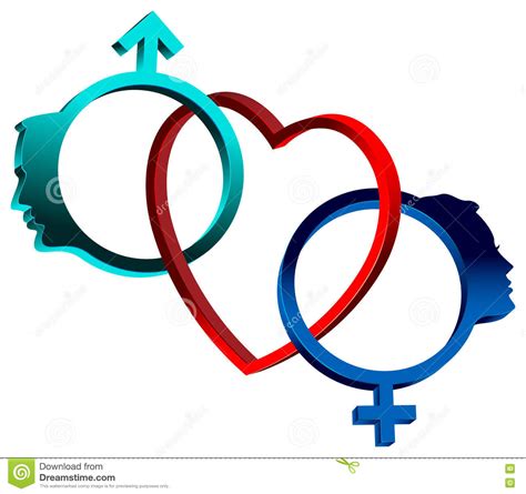 Linked Sex Symbols Stock Vector Illustration Of Beloved