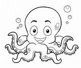 Caracatita Octopus Colorat Fise Calut Planse Vietuitoare Lumea Shrimp Subacvatica Apelor Lucru Gradinita Delfin Conteaza Educatia Baie Sararoom sketch template