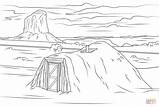 Coloring Valley Pages Monument Navajo Hogan Drawing Printable sketch template
