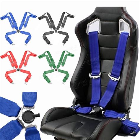 racing car seat belt  point cam lock race safety adjustable strap nylon harness sale banggoodcom