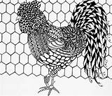 Rooster Zentangle Drawings Freimann Jani Roosters Drawing Chicken Fineartamerica Patterns Zen Choose Board sketch template