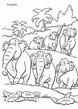 Coloring Jungle Pages Elephant Book Disney Squadron Hellokids sketch template