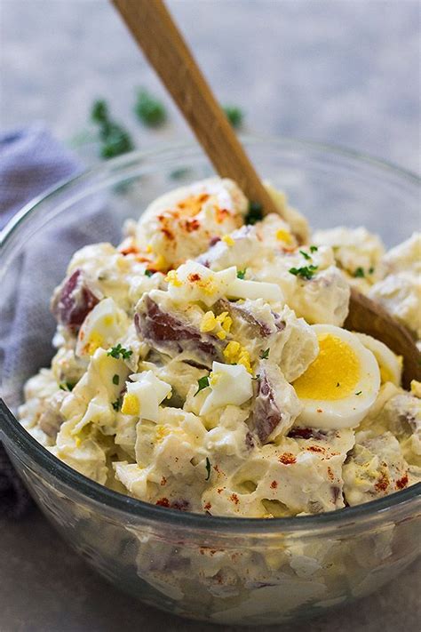 this old fashioned potato salad is made with mayonnaise