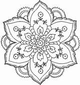 Coloring Pages Lotus Mandala Flower Printable Print sketch template