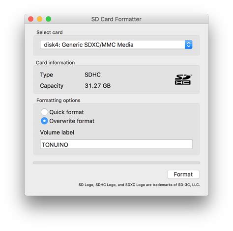 sd memory card formater zum formatieren von sd karten  von papa tipps und tricks tonuino