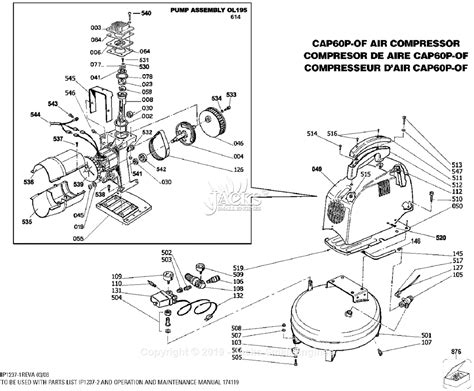 bostitch capp  parts diagram  air compressor