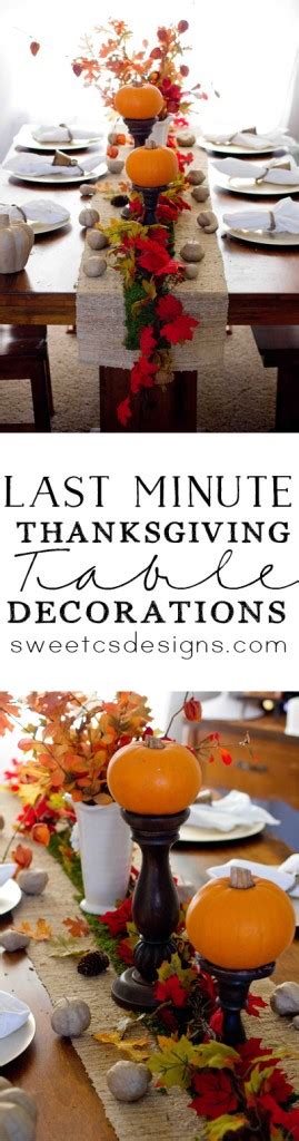 Last Minute Thanksgiving Table Decorations Sweet Cs Designs