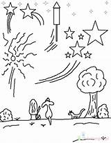Fajerwerki Fireworks Kolorowanki Dzieci sketch template