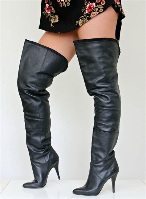 pin by j klassic on vintage boots leather thigh high boots leather