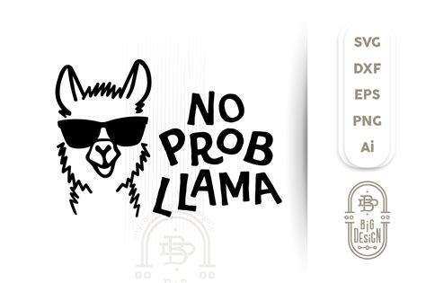 prob llama svg cut file  head svg illustration
