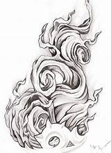 Tattoo Flame Designs Tattoos Flames Coloring Smoke Shading Pages Tribal Arm Skulls Sketches Animal Cloud Star Printable Nautical Tattoodaze Sites sketch template