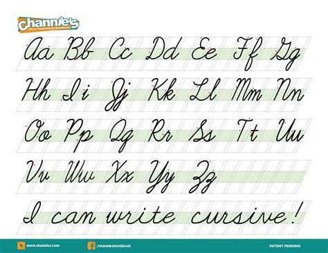 quick neat cursive pad easily learn cursive channies