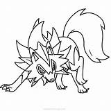 Lycanroc Psyduck Xcolorings Dusk sketch template