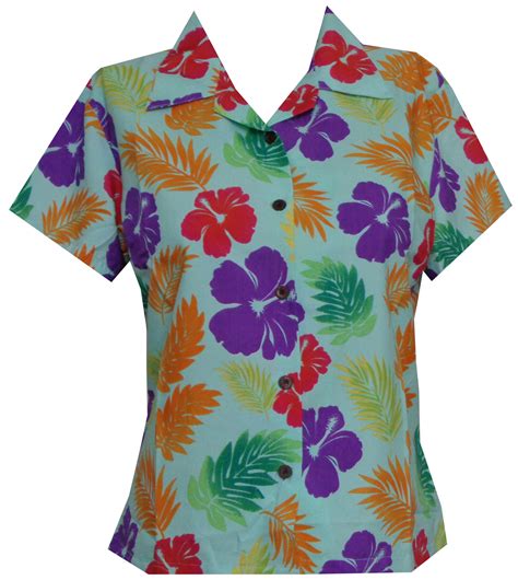 Women Hawaiian Styles Blouse Loose Casual Women Turn down