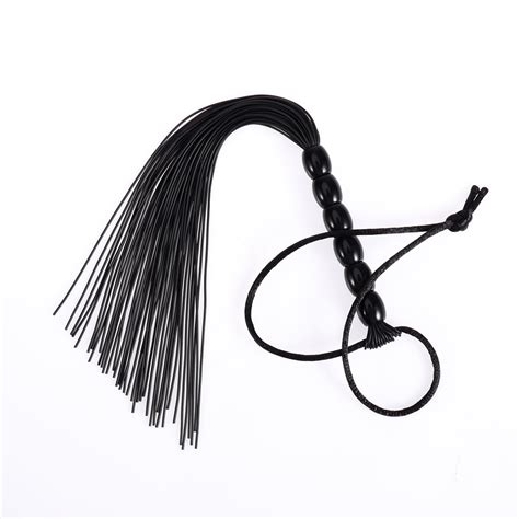 Luoem Tassels Rubber Whip For Role Play Adult Games Costume Accessory
