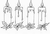 Advent Coloring Pages Wreath Printable Candles Color Christmas Choose Board sketch template