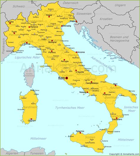 italien karte annakartecom