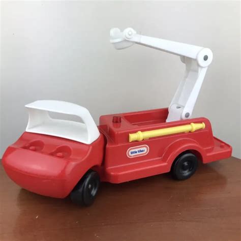 vintage  tikes toddle tots red fire truck toy vehicle extendable