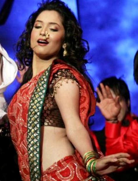 Ankita Lokhande Hot Saree Photos Image Gallery