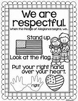 Pledge Allegiance Worksheet Respectful Conduct Ecdn Studies sketch template