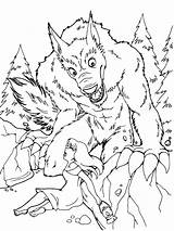 Werewolf Halloween sketch template