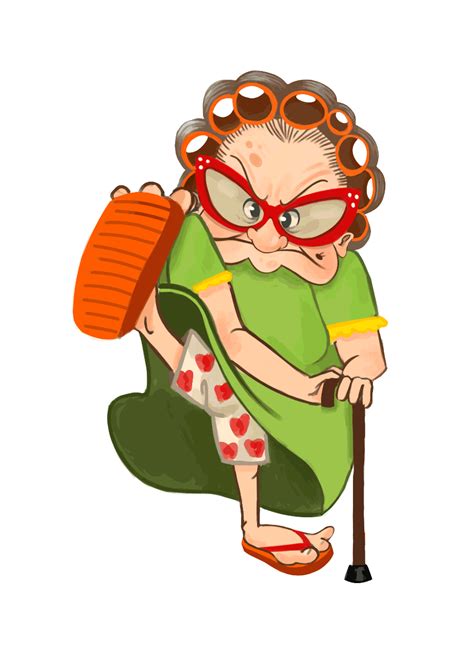 Angry Grandma Png Picture Old Lady Drawing Tops