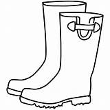 Boots Clipart Rain Drawing Coloring Craft Pages Dessin Bottes Drawings Clip Umbrella Paintingvalley Pluie Collection Combat Crafts Colorier Stamp Clipartmag sketch template