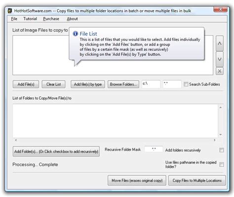 copy files  multiple folder locations  batch  move multiple files