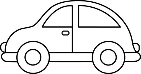 cute toy car coloring page  clip art